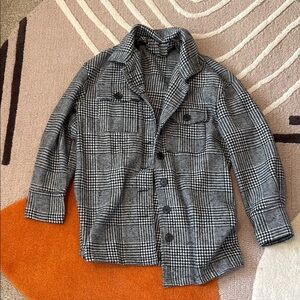 Woven houndstooth jacket